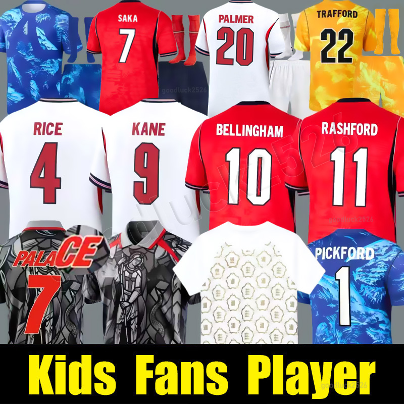 2026 World Cup england kit 26 27 Soccer Jersey Men Kids KANE BELLINGHAM RASHFORD RICE SAKA FODEN GORDON PALMER Football Shirt Soccer Uniforms Palace 2027 500th Game
