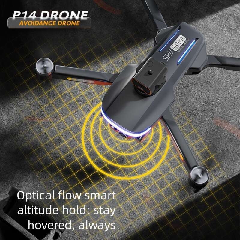 P14Pro Brushless Drone GPS Auto Return Obstacle Avoidance HD Aerial Photography Dual Camera Long Flight Time RC Quadcopter for Adults CKS