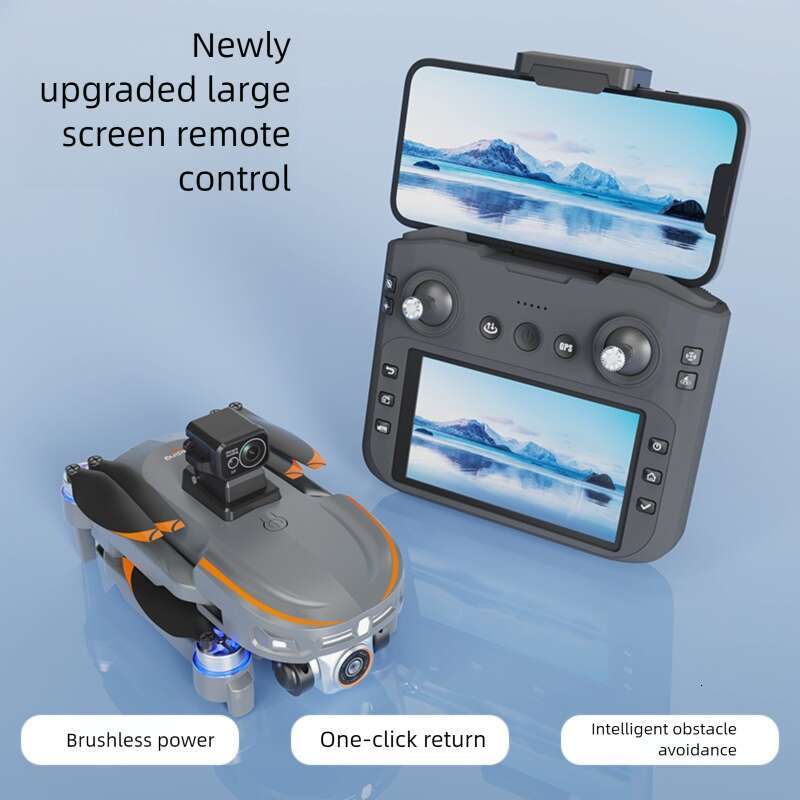 S28 GPS Brushless Foldable Drone 4.5 Inch Screen Remote Control Auto Return Obstacle Avoidance HD Aerial Photography RC Quadcopter for Adults Beginner