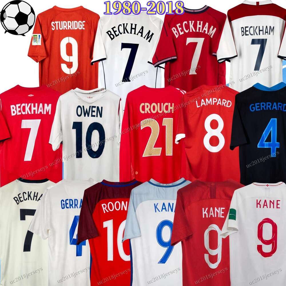 2016 ENgLAnD Retro Soccer Jerseys GASCOIGNE SOUTHGATE SHEARER OWEN 16 UK Vintage Football shirts ROONEY GERRARD kane 82-16 Classic Football Kit long