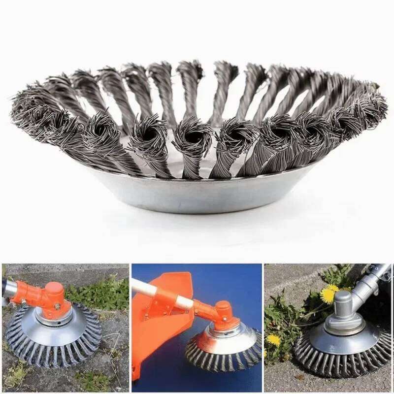 LUSQI 6/8/10 Inch Steel Wire Wheel Brush Garden Weed Cutter Head For Lawn Mower & Grass Trimmer Rust Removal Disc Tool - view 5
