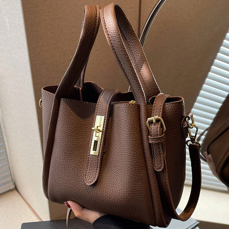 Autumn New Women's Handbag Crossbody Exquisite Basket Light Luxury High-End Bucket Bag