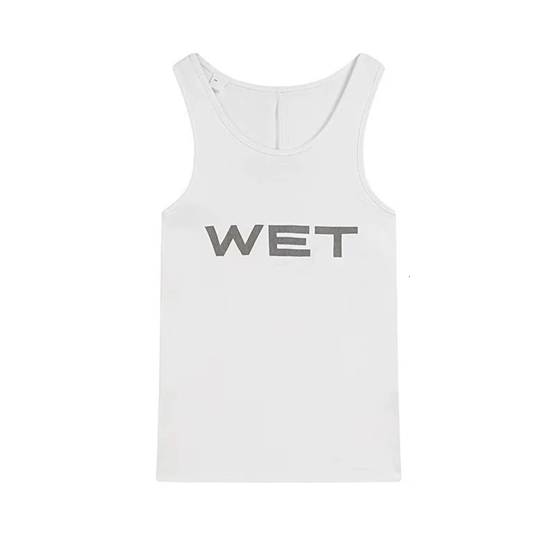 Shoujo Kpop White Crop Top Women Spring Sleeveless Wet Letter Print Super Stars Same Style Tank Theatrical Costume 260414