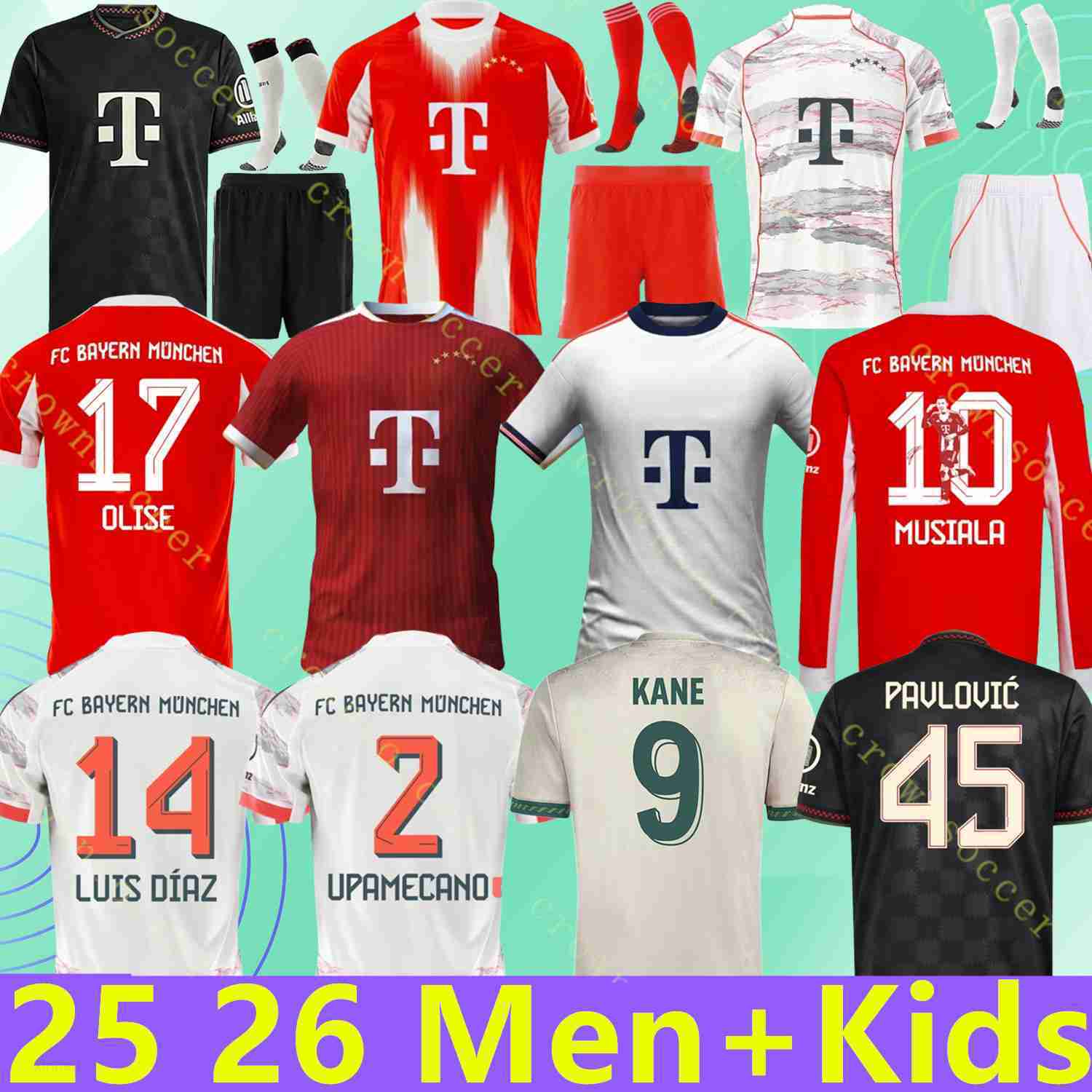 25 26 27 MUSIALA MuLLER Soccer Jerseys MANE 125-Year Anniversary OLISE 2025 2026 2027 BAYERNS DAVIES KANE football shirts LUIS DIAZ Upamecano men kids