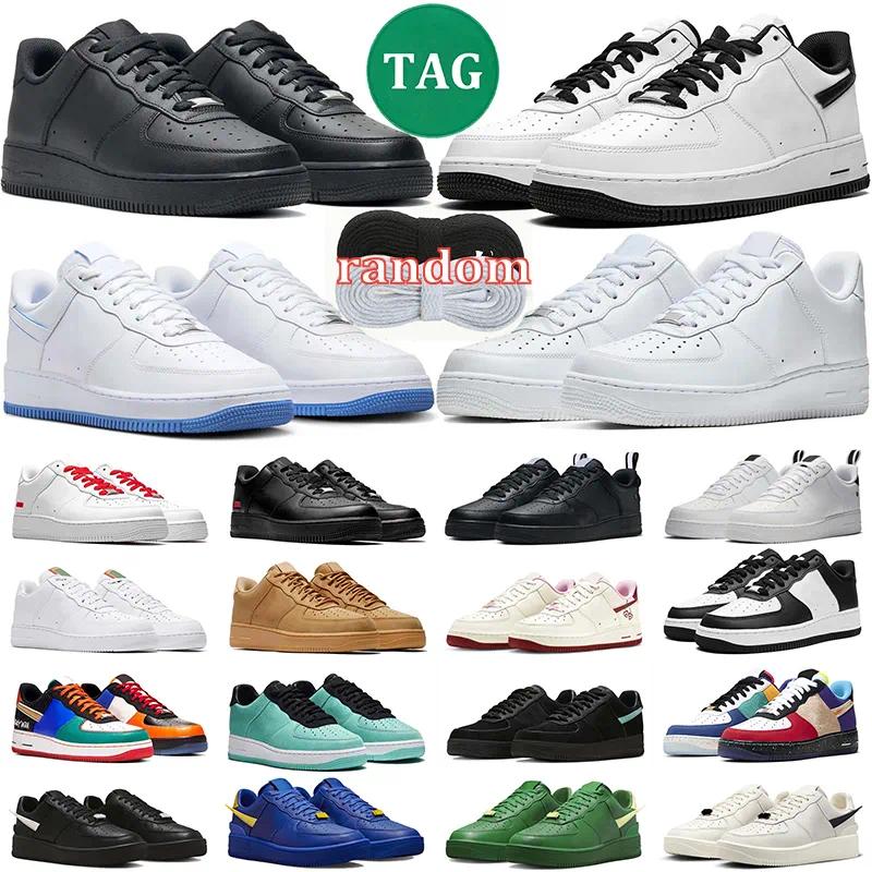 Designer One Casual Shoes Af1s For Men Women Classic Black White Womens Chaussures Outdoor Sports Mens Trainers Sneakers Original Box
