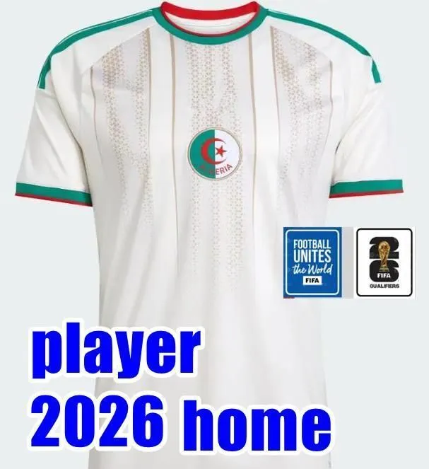 Algeria 2026 World Cup Soccer Jersey 26 27 Gouiri Amoura Hadj Moussa Boudaoui Houssem Aouar Rayan Ait-Nouri Benrahma Ramiz Home Away Camisetas Footbal