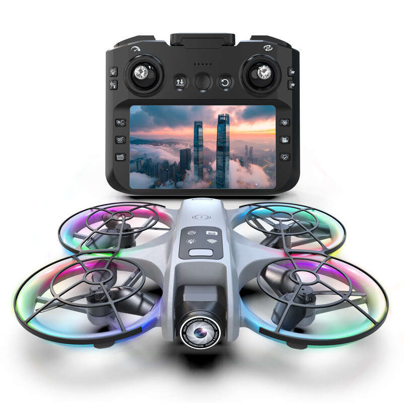 K200 Brushless Drone 4.5 Inch Large Screen Remote Control Ultra HD Dual Camera Full Protection RC Quadcopter Toy for Kids Adults CKS