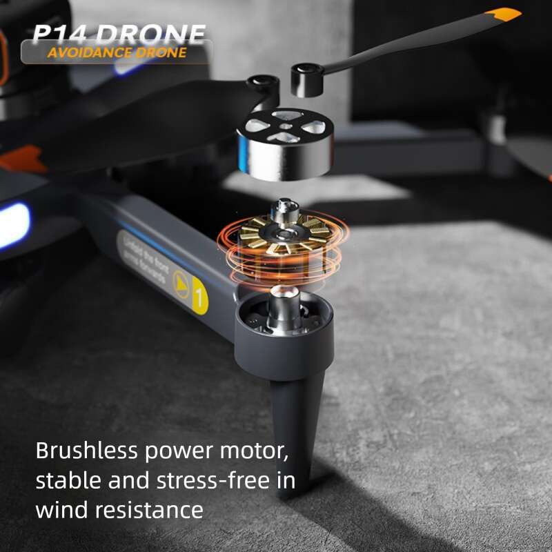 P14Pro Brushless Drone GPS Auto Return Obstacle Avoidance HD Aerial Photography Dual Camera Long Flight Time RC Quadcopter for Adults CKS