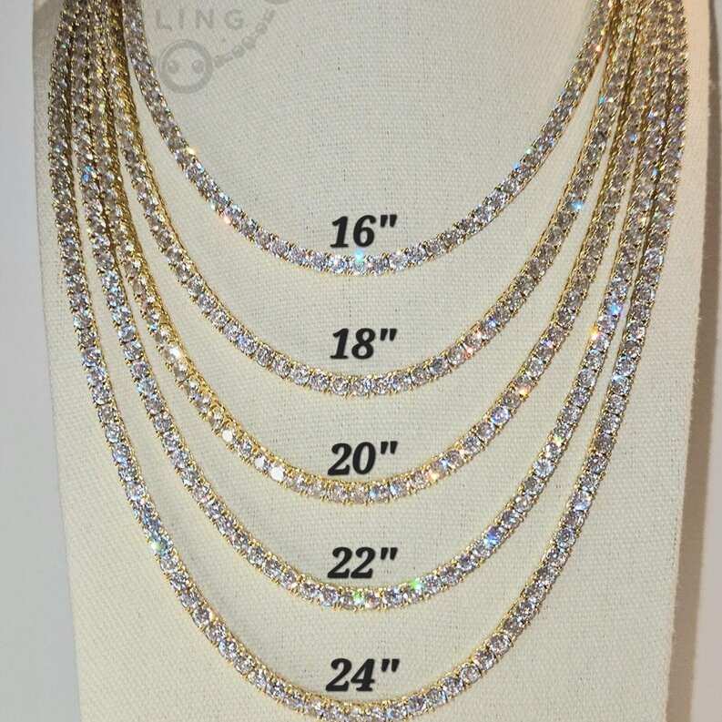 Tennis Necklace Bracelet moissanite chain 5mm Iced Out Diamond VVS Tennis Chain Jewelry Diamond Necklace Hip Hop Iced Out Necklace