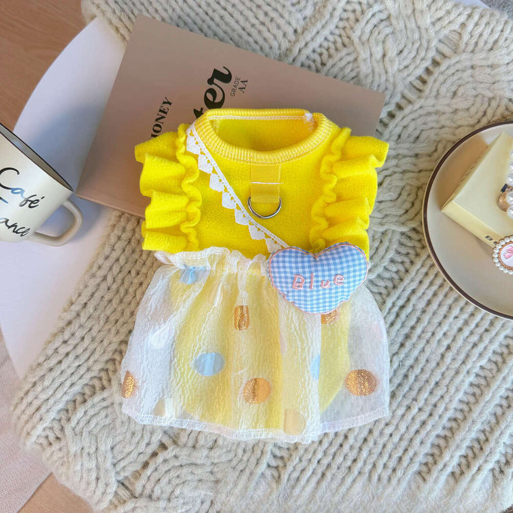 Spring Autumn Winter Thick Love Heart Bubble Dress Pet Clothing Warm Windproof Clothes For Cats Dogs Puppy Kitten Wholesale Dropshipping pupakaIK