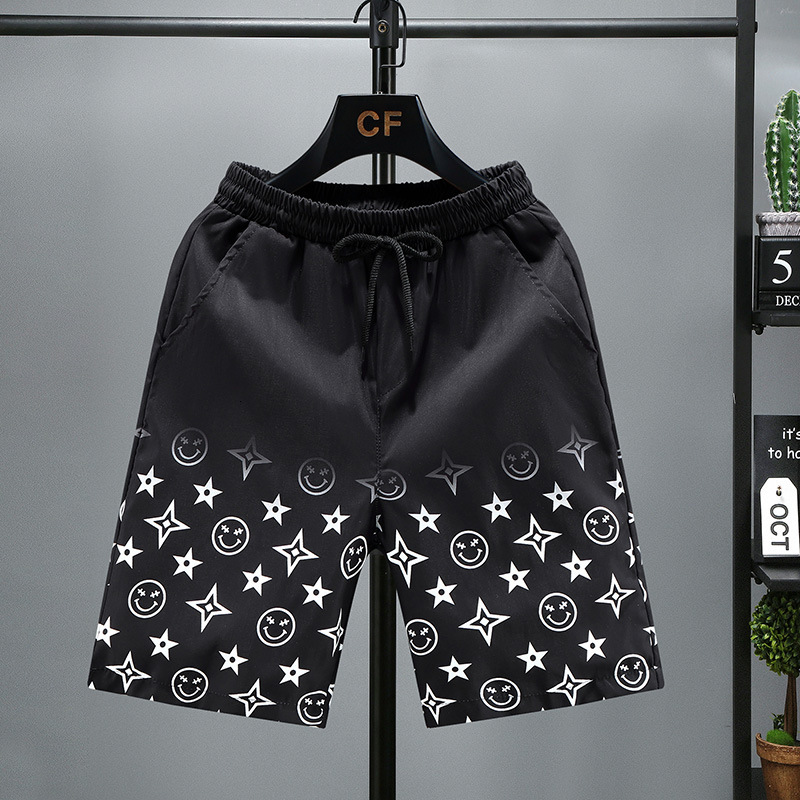 Designer Pants 2026 Summer Ice Silk Men's Quick-drying Sports Shorts Casual Loose Five-piece Beach Shorts Luxurious Printed Shorts Five-piece Pan