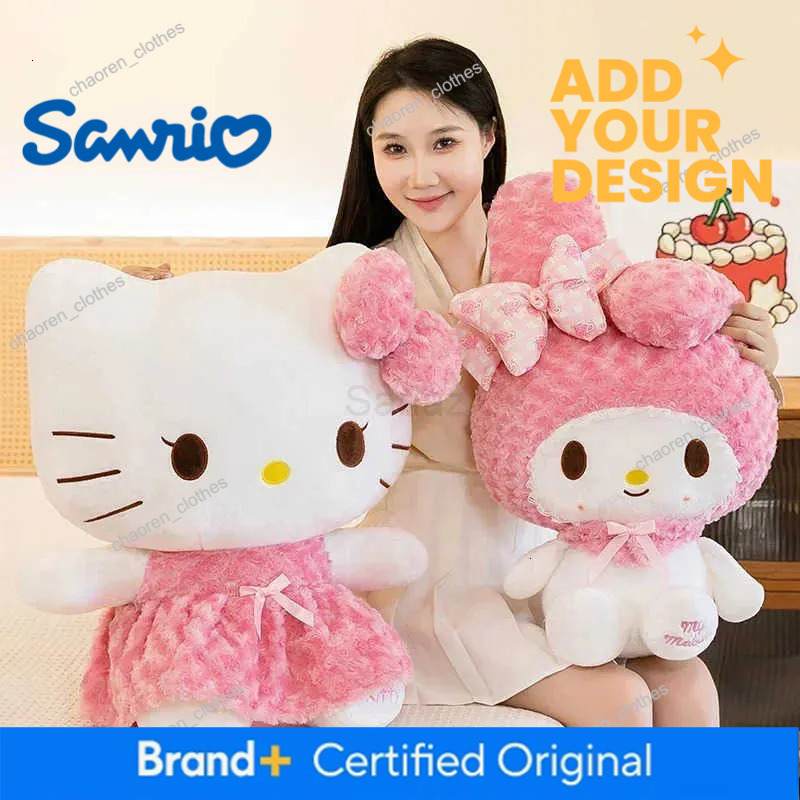 Sanrio 65cm Hello Kitty Kawaii Rose My Melody Plush Toy Cartoon Anime Big Size Soft Stuffed Doll Pillow Kids Birthday Gift