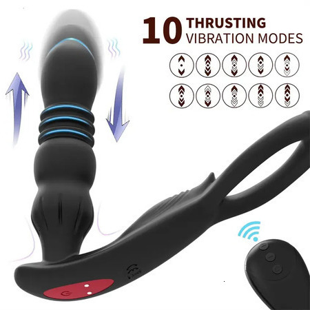 2026 New Toys adult toys Male Telescopic Vibrator Prostate Massage Remote Control Anal Dildo Buttplug Vibrating Masturbation Tools Sex Adult Toys Tooy