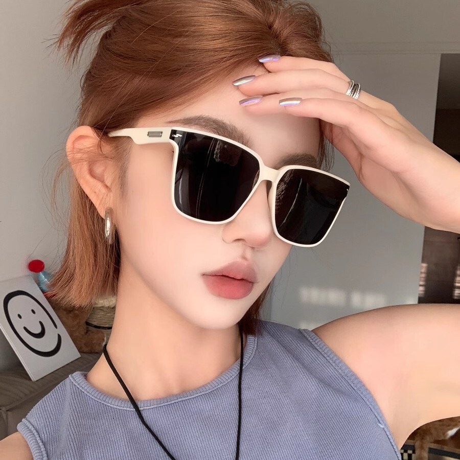 personalized square-frame high-end trendy sun protection sunglasses, UV protection, large-frame internet celebrity sunglasses