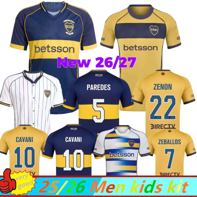 Boca Juniors 2026 2027 soccer Jerseys 25 26 MARADONA ROMERO CAVANI BENEDETTO LUCAS JANSON MEDINA football shirt T Fans Player version Men Kids Kit boys uniform