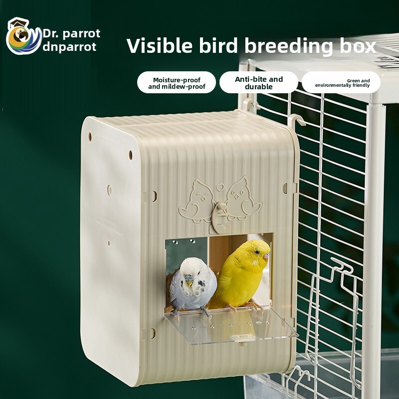 Parrot breeding box, budgerigar black cockatiel, monk kekai parrot, sun conure hanging birdcage accessories, lovebird nest, warm - view 3