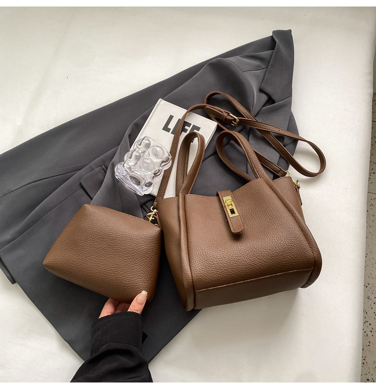Autumn New Women's Handbag Crossbody Exquisite Basket Light Luxury High-End Bucket Bag