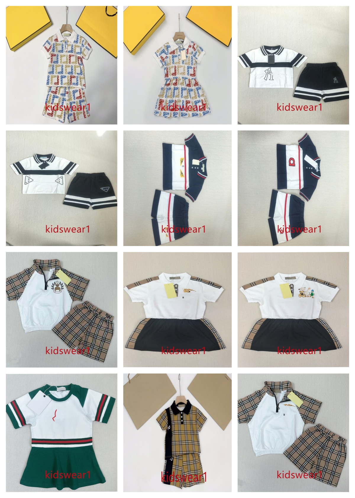 Designer Brand Baby Printed Classic Clothing Set Children's Summer cotton short sleeve letter shorts size 90cm-160cm A21