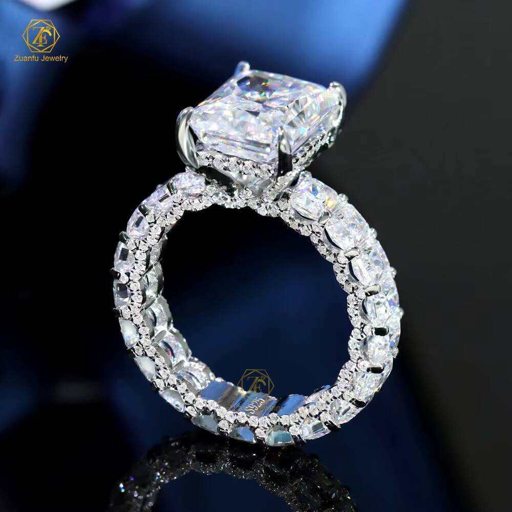 Upscale 14K Gold Fine Jewelry Radiant Cut Engagement Ring 5CT 04CT Moissanite Large Stone Diamond Ring for Women