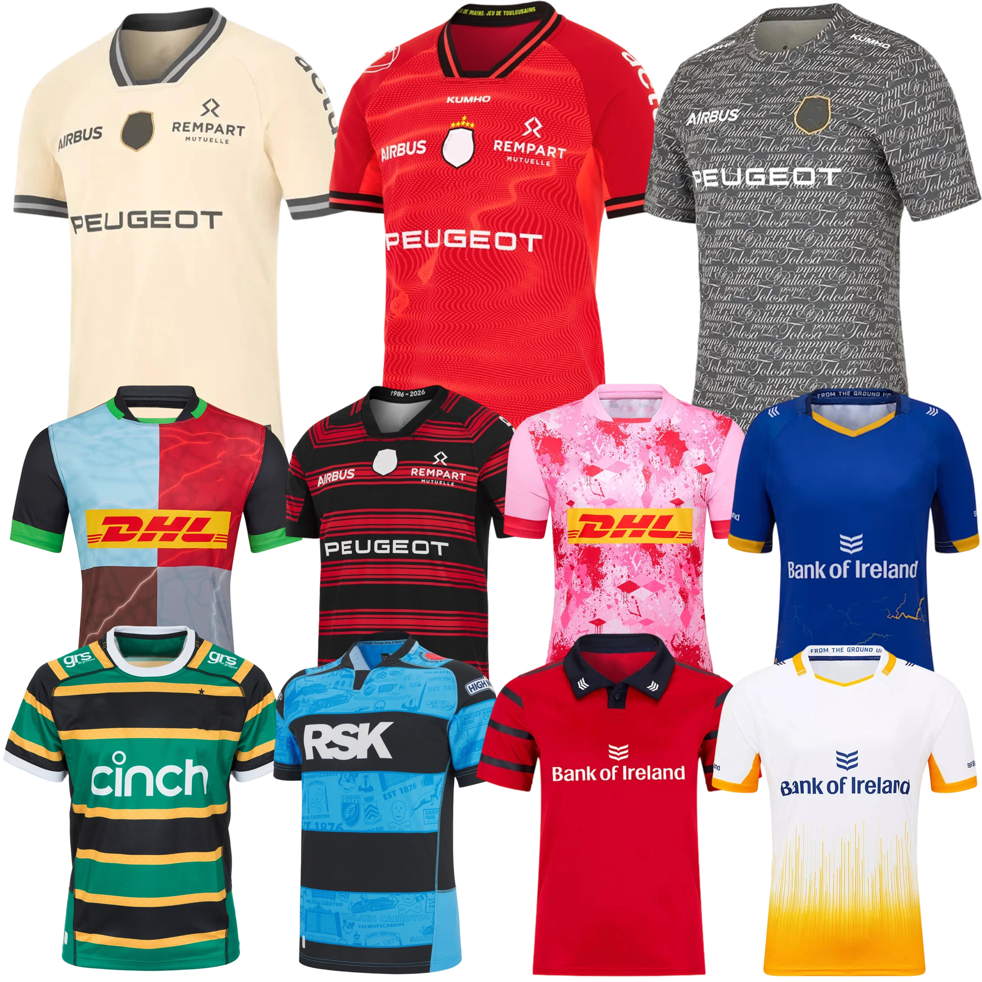 2026 stade Leinster Munster rugby jersey Ulster Harlequins Cardiff Connacht Northampton Saints Toulouse home away 25 26 ALTERNATE irish club shirt size S-5XL