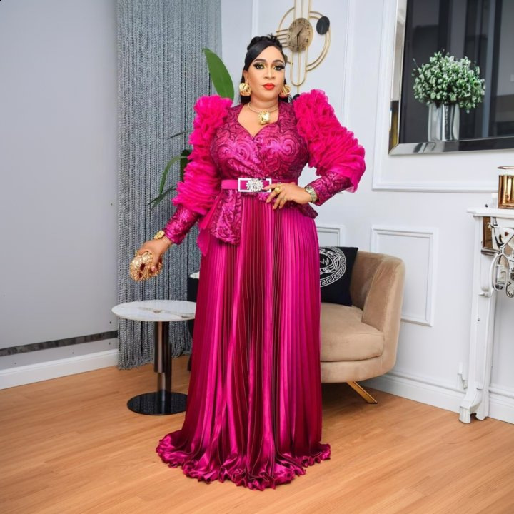 Sequin Beaded Banquet Dress Plus Size High Waist 250610