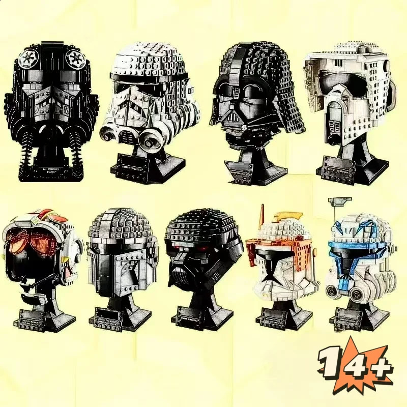 IN STOCK Star Battle Helmet Building Blocks Mask Model Bricks Toy For Kids Aduts Birthday Christmas Gifts 260414
