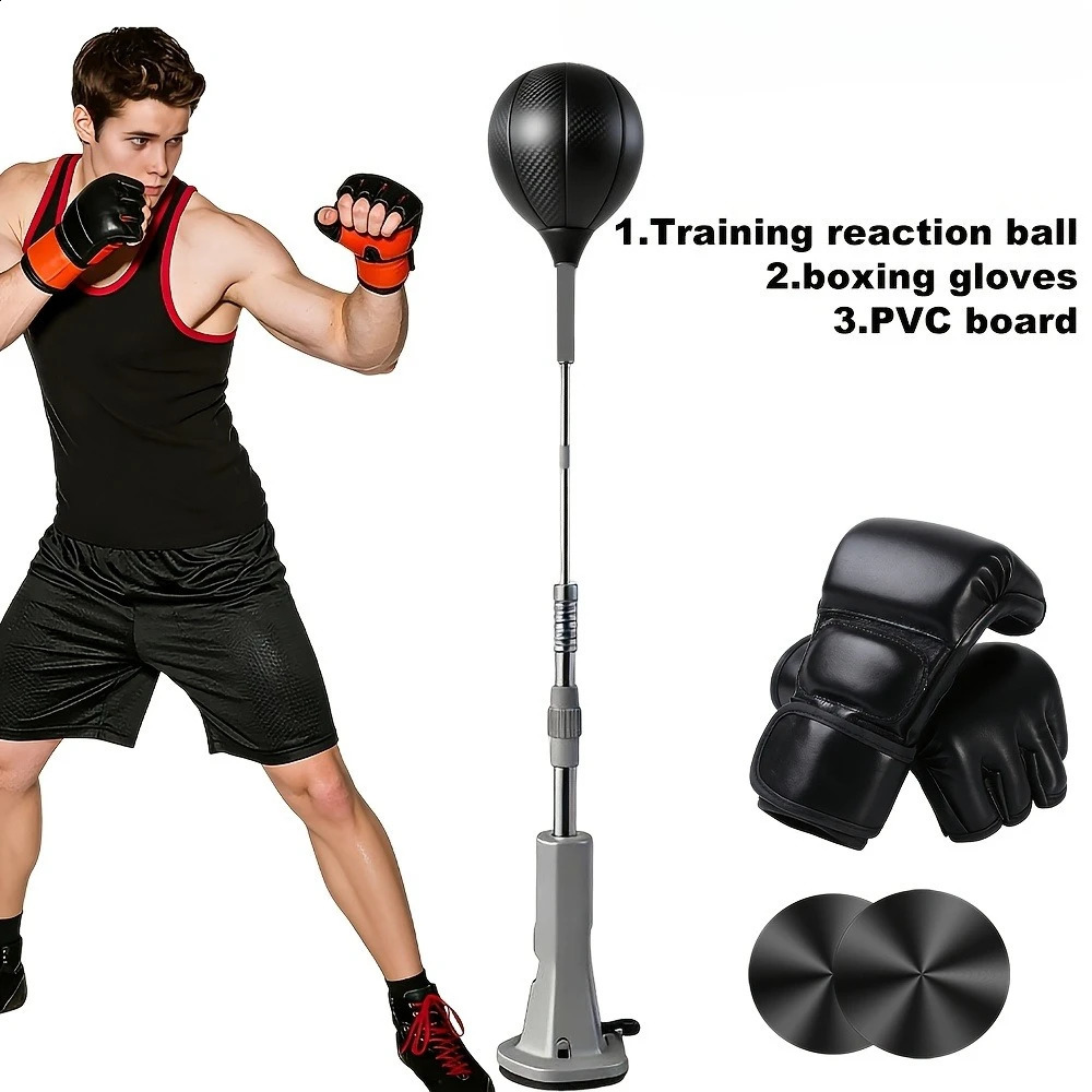 Indoor Reaction Punching Ball for Boxing Training with Strong Suction Cup All-terrain Bases Adjustable Speed Ball Adult Youth 260413