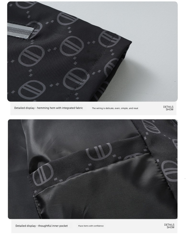 Designer Jacket 2026 New Autumn Men's Fashionable Coat With Reflective Effect Loose Style Coat Luxury Outerwear Outdoor Warmth Preservation