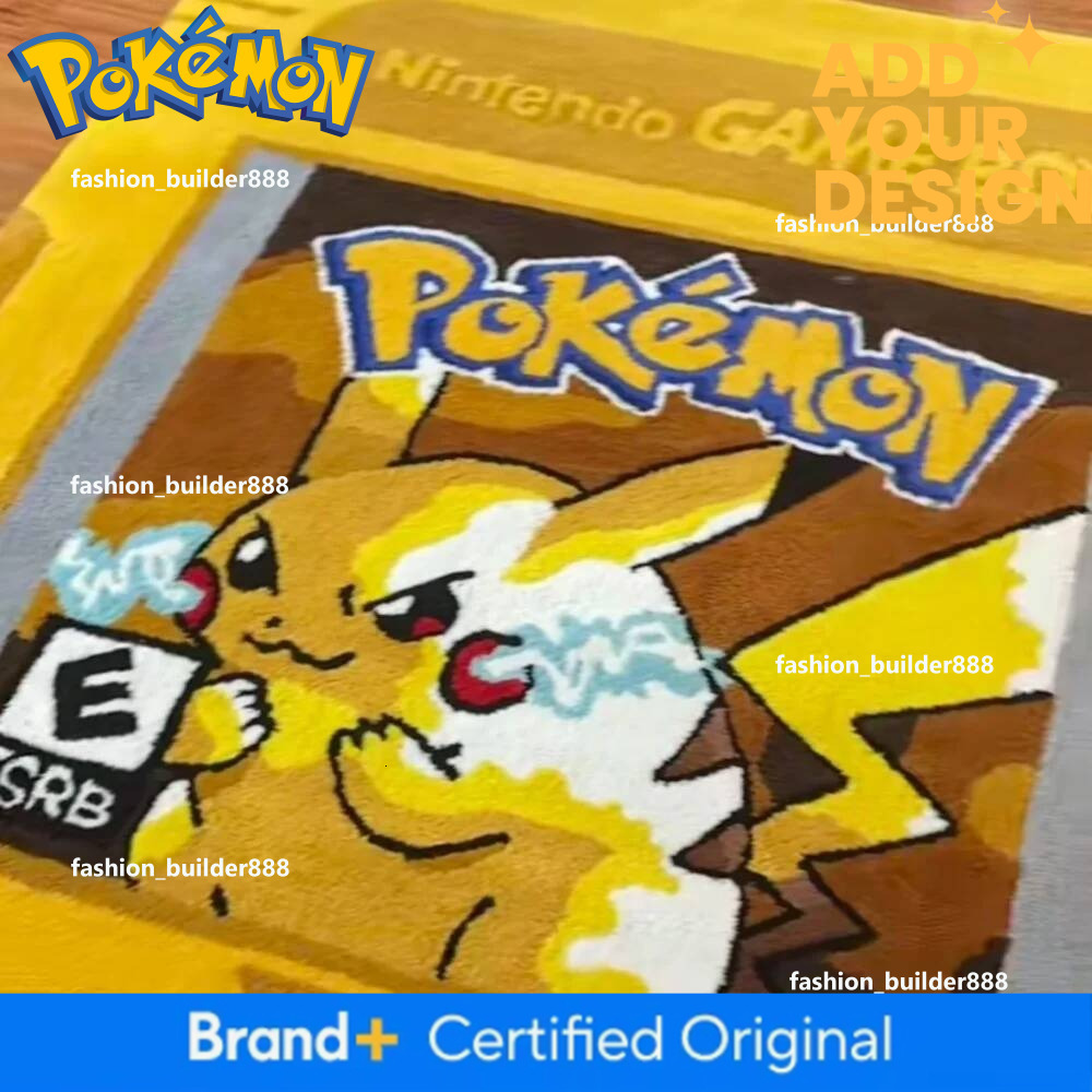 Pokemon Carpet Cartoon Anime Pokemons Velvet Material Carpet Pocket Fairy Ball Decorated Living Room Bedroom Door Floor Mat Home Decoration
