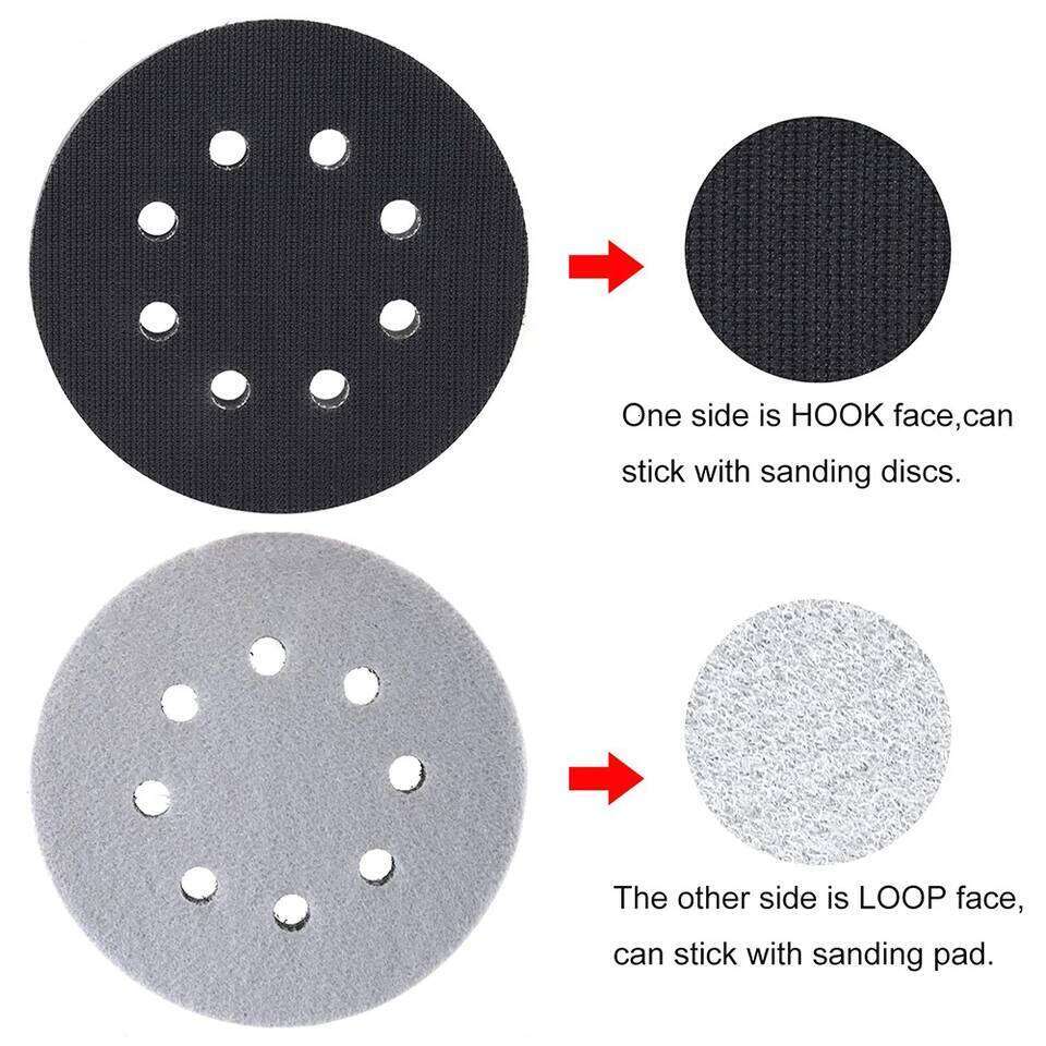 5Inch 8-Hole 125mm Hook&Loop Sponge Buffer Backing Pad - Self-adhesive Back Fleece Soft Cushion For Orbital Sander