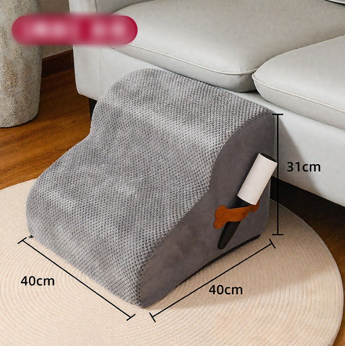Pet stairs for bed at home, ladder for dogs and cats to get on and off the bed, small detachable and washable steps. - view 7