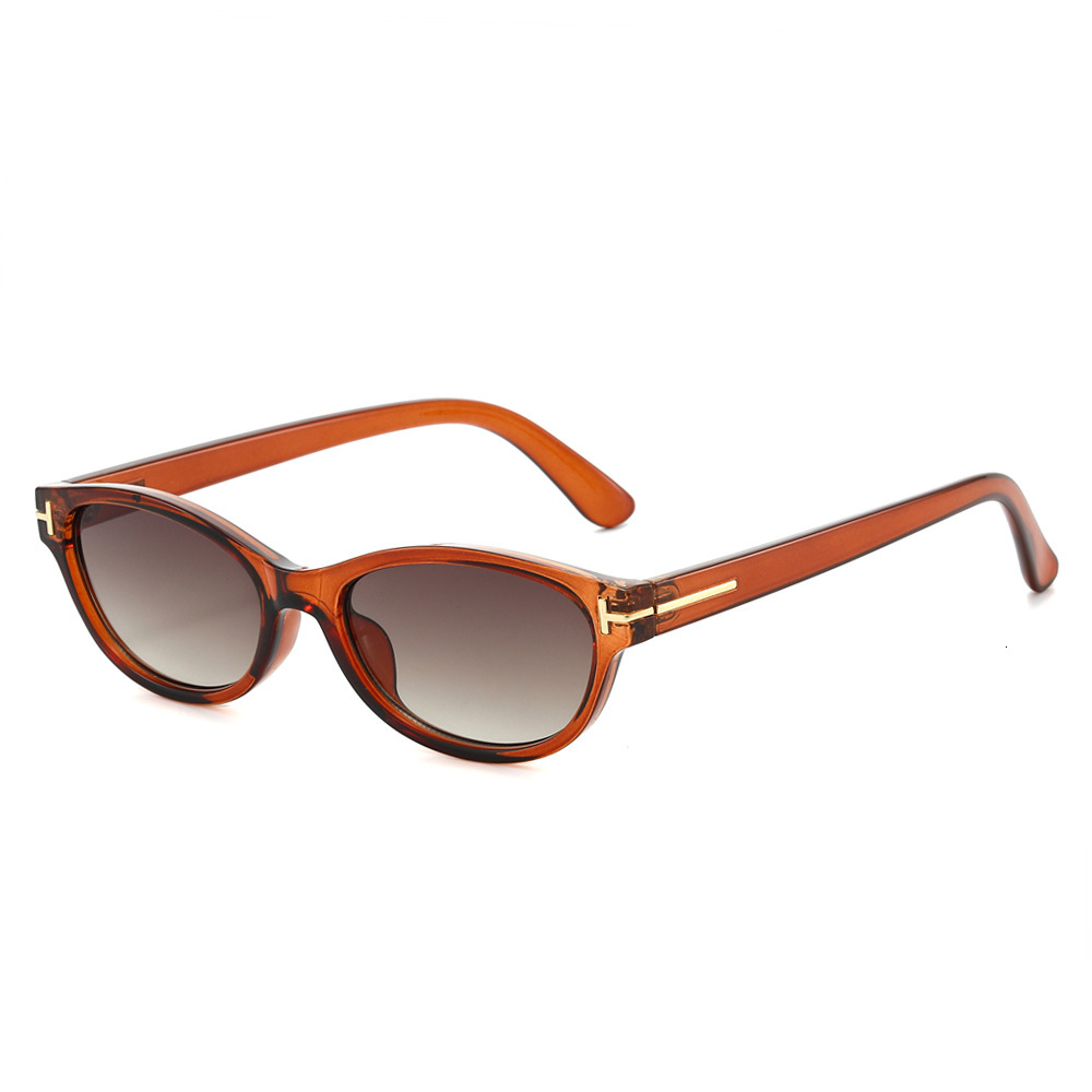 2026 New Small Frame Cat Eye Brown Women, Trendy High-End Photochromic Polarized Sunglasses for Men Driving