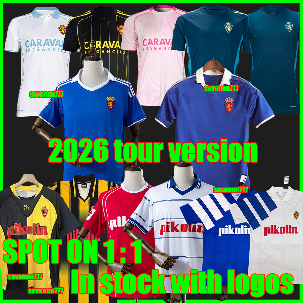 2026 Tour version 4XL Zaragoza 25 26 Soccer Jerseys Real Zaragoza Football Shirts Adult Uniforms Men kids kit zaragoza retro shirt camiseta zaragoza zipper shorts