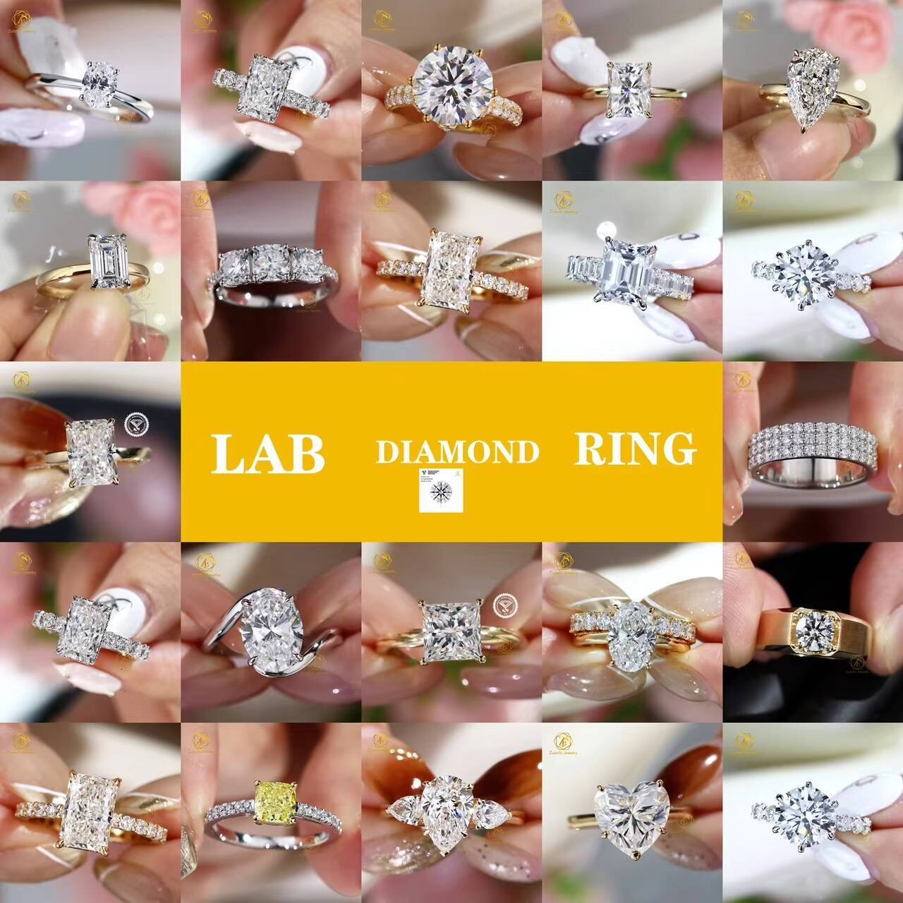 Cushion Cut Lab Grown Diamond IGI Certified Fine Rings14k/18K Solid Gold Ring Handmade Engagement Rings