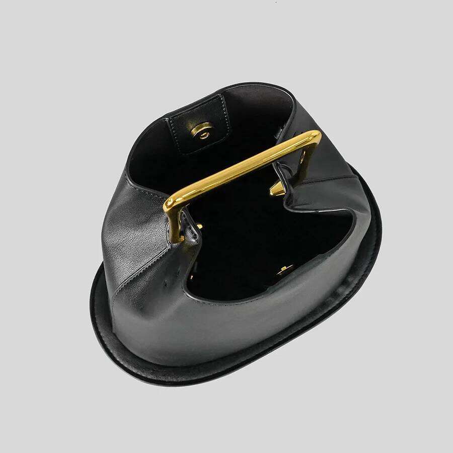 Fashion Metal Hand-Held Irregular Bucket 2026 New Women's Handbag Luxury Pu Leather Shoulder Crossbody Bags Small Tote Bag