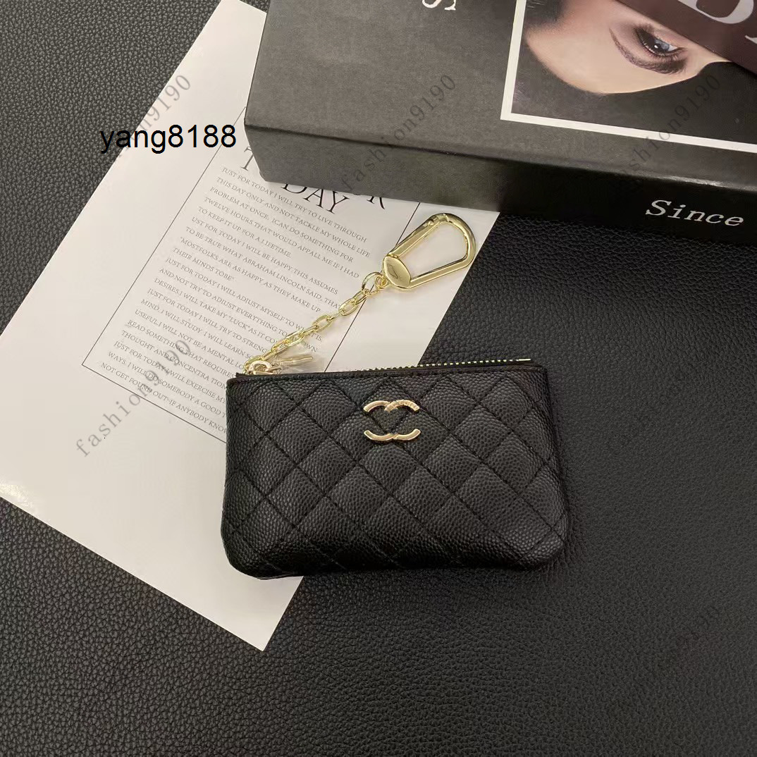 Coin Purses New Zipper Coin Purse Woman Luxury Real Leather Small Wallet Coin Card Key Storage Bag Designer Cards Holder chanels channels chaneljewelry cc H Pou