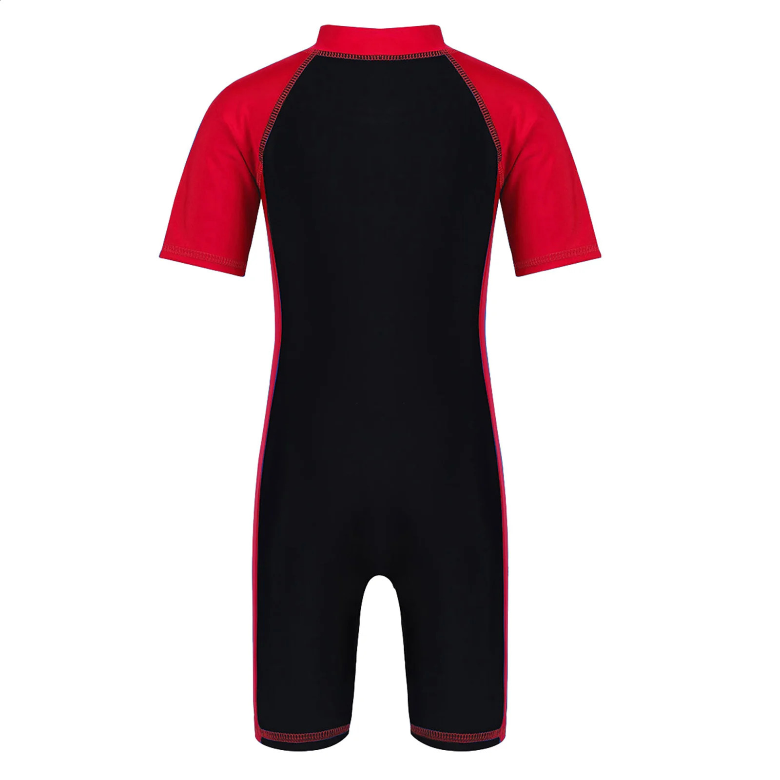Wetsuits Kids Boys Girls Swimwear Swimsuits Short Sleeves Bodysuit Zippered Shorty Unitard Childrens Bathing Suit Wetsuit 260414