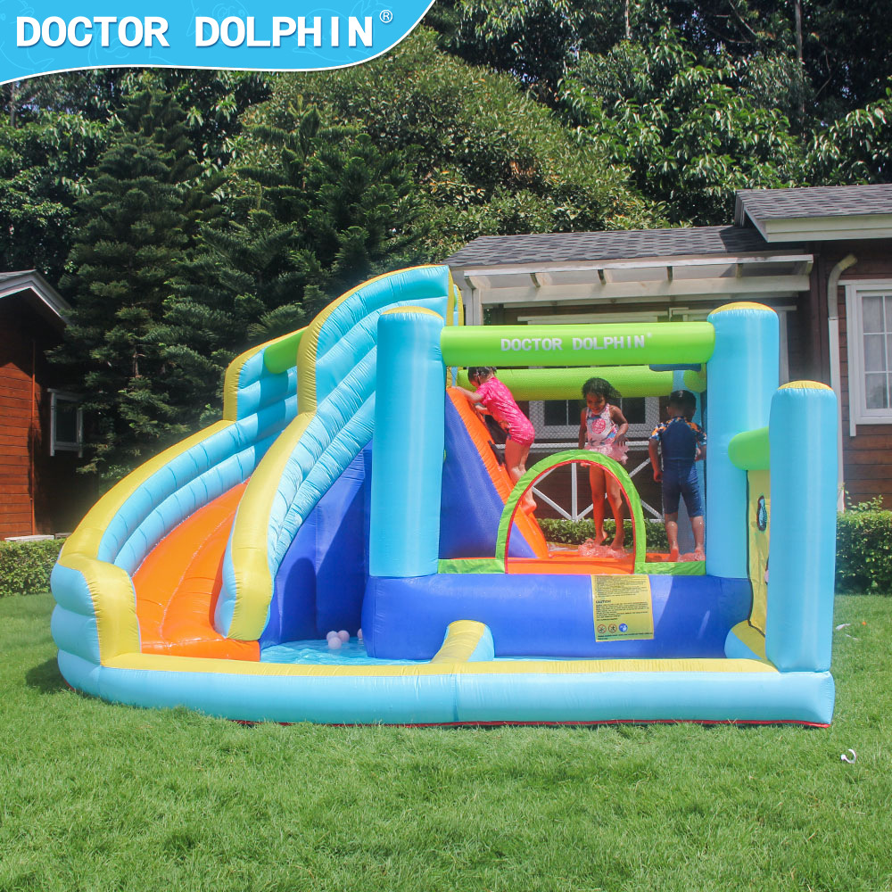 wholesale Commercial Colorful Inflatable Bounce House With Pool For Kids Backyard Water Slide Combo Jumping Bouncer Outdoor
