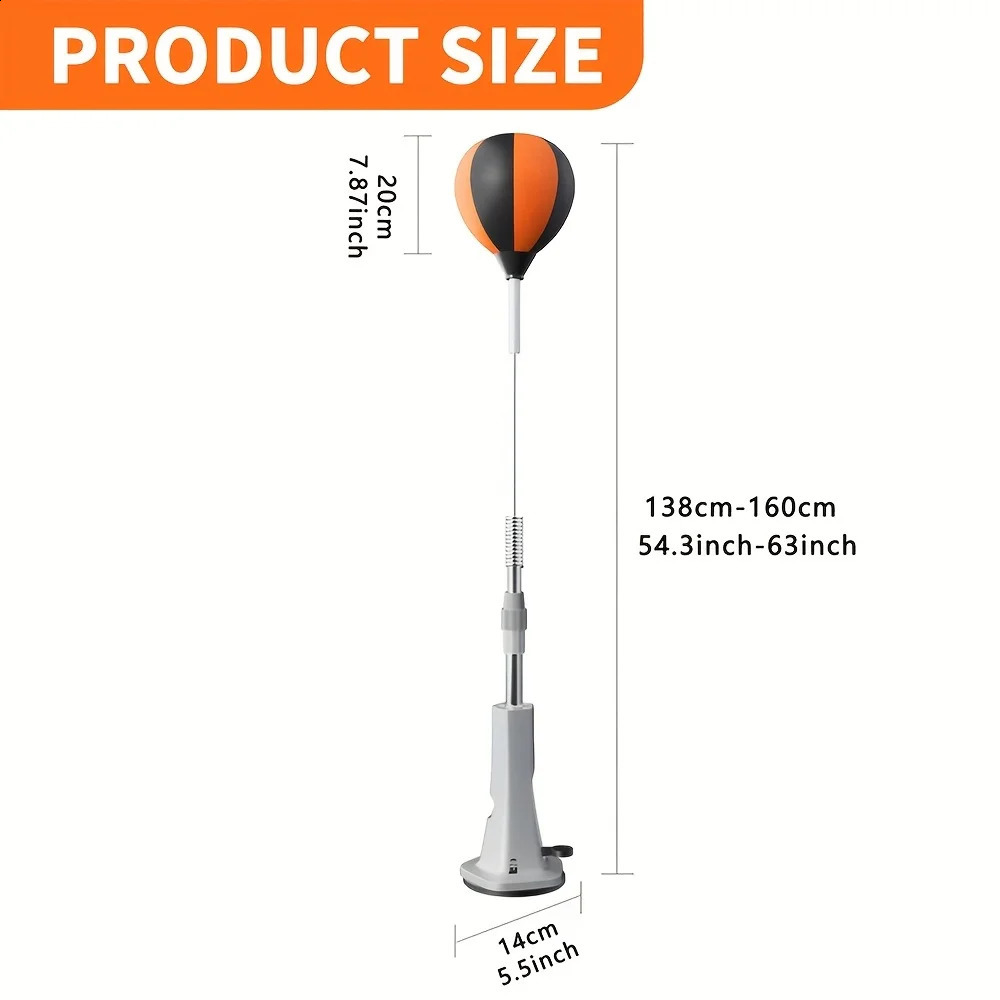 Indoor Reaction Punching Ball for Boxing Training with Strong Suction Cup All-terrain Bases Adjustable Speed Ball Adult Youth 260413