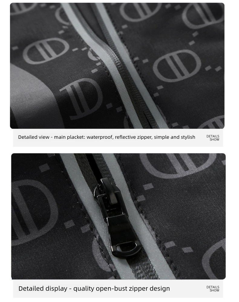 Designer Jacket 2026 New Autumn Men's Fashionable Coat With Reflective Effect Loose Style Coat Luxury Outerwear Outdoor Warmth Preservation