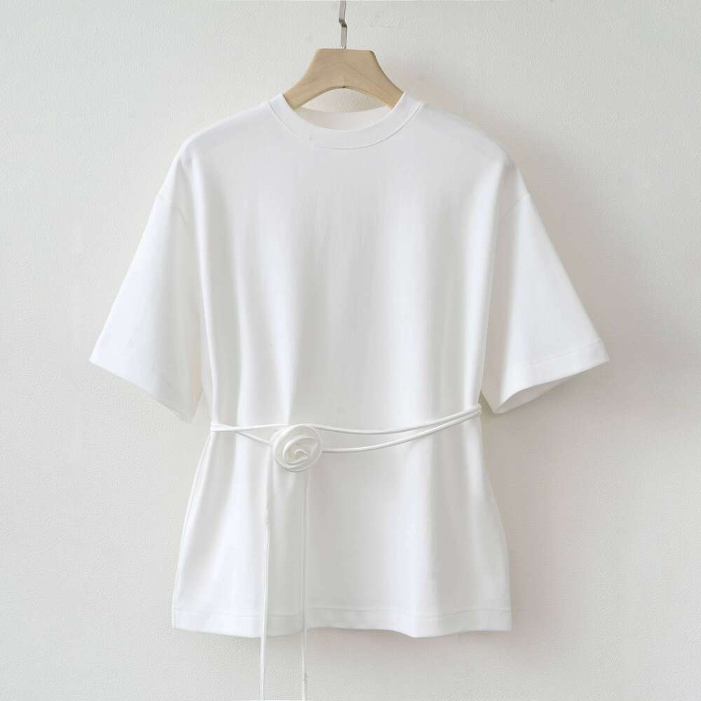 Summer Basic Style Yellow White Floral Print T-shirt Casual O Neck Short Sleeve Soft Tops Tee Women Fashion MAKOUFEI