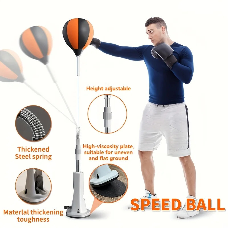 Indoor Reaction Punching Ball for Boxing Training with Strong Suction Cup All-terrain Bases Adjustable Speed Ball Adult Youth 260413