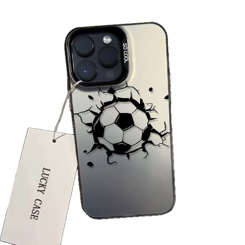 European and American violent football silver case suitable for Apple 16/15/14pro phone cases 15promax13/12/11X