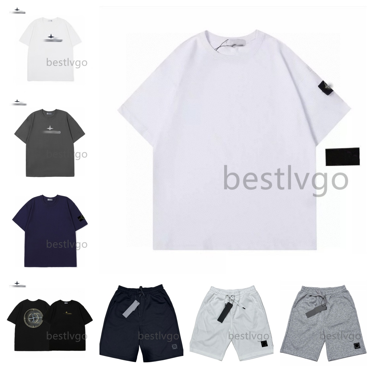 T-shirt designer summer men classic cotton casual sportswear loose shorts fashion new solid color printed round neck short sleeve T-shirt suitable both men women