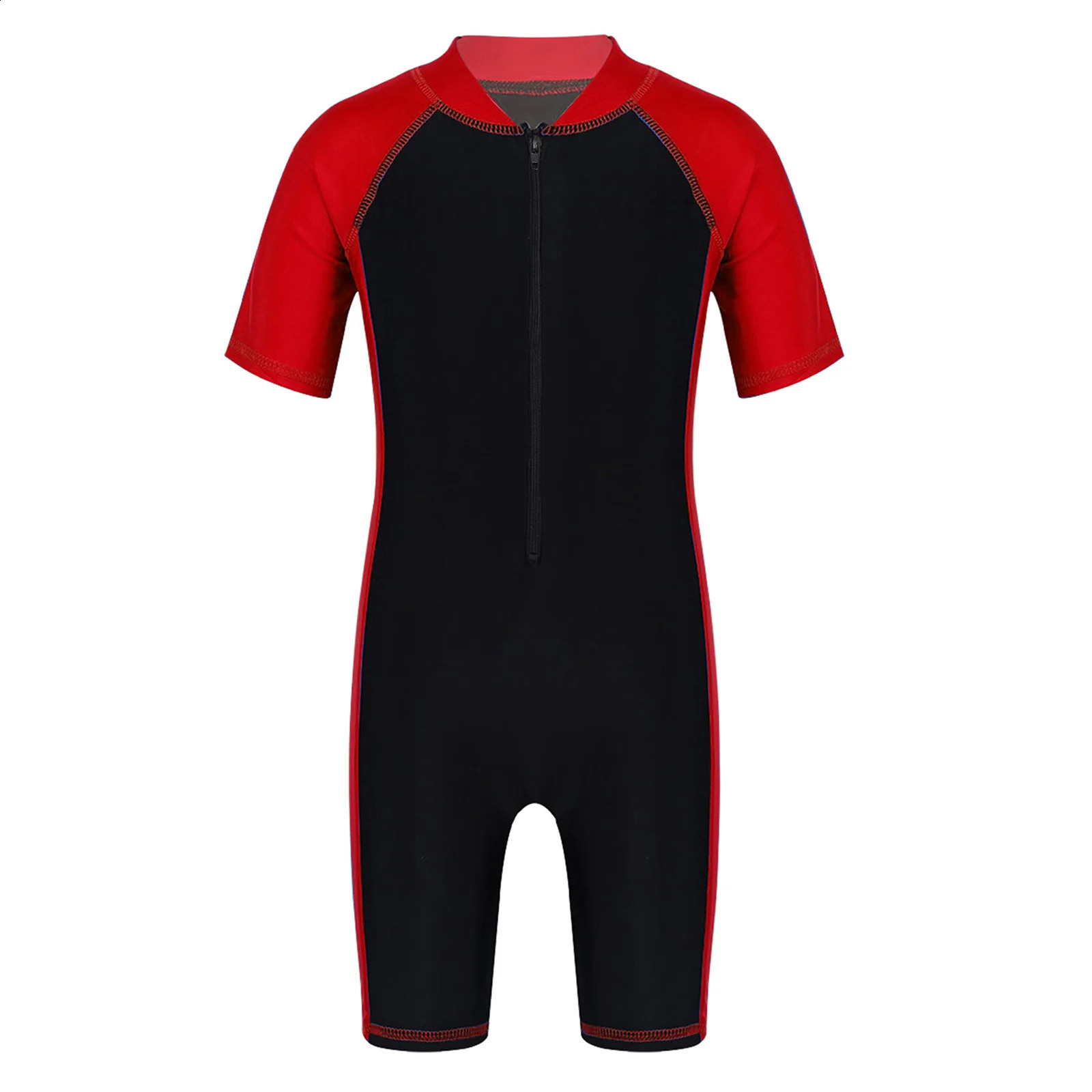 Wetsuits Kids Boys Girls Swimwear Swimsuits Short Sleeves Bodysuit Zippered Shorty Unitard Childrens Bathing Suit Wetsuit 260414