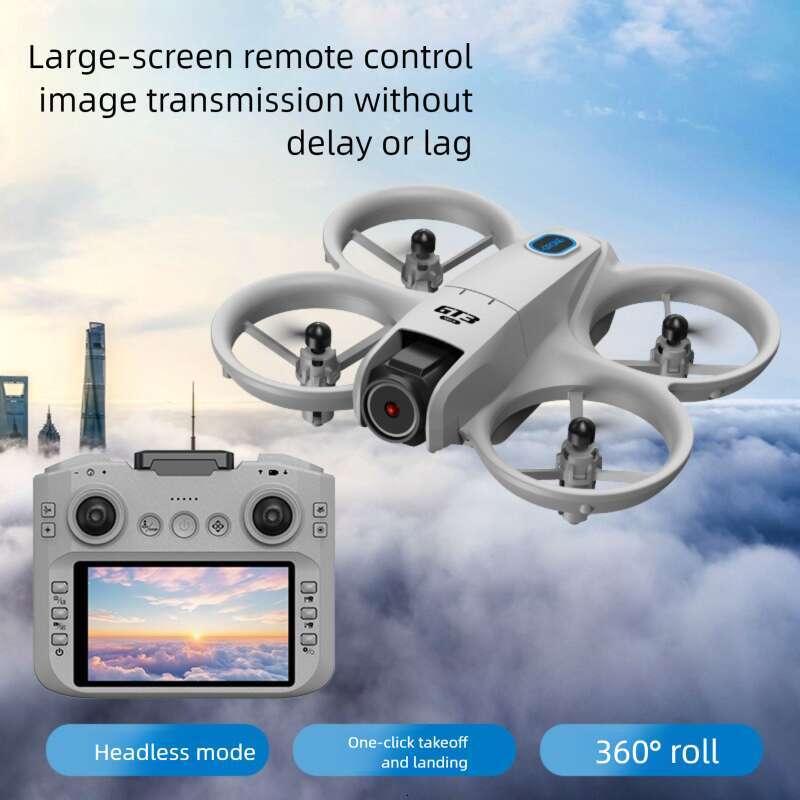 GT3MINI Drone 4.3'' Screen RC Optical Flow Positioning HD Transmission Dual Camera Long Endurance Foldable RC Quadcopter CKS
