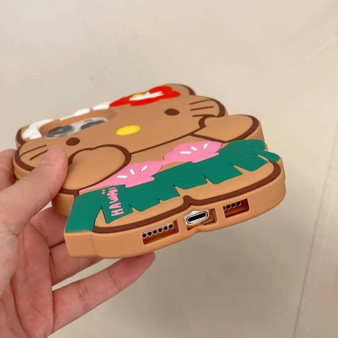 Hello Kitty 3D Cartoon Bow Case For iPhone Max 17 16 15 14 13 12 Pro 11 Y2K Anti Fall Silicone Cover