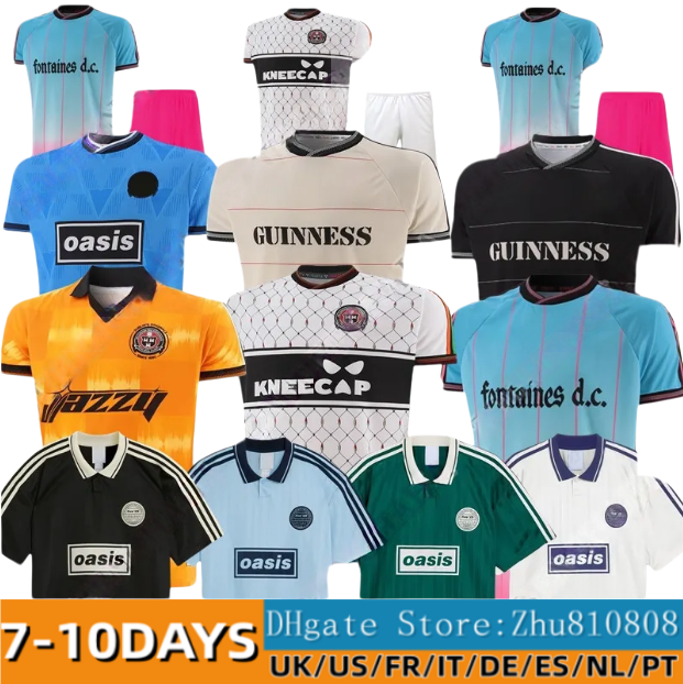 2025 Oasis Tour Jacquard Football Jersey Shirts Kit 25 26 Fontaines Dc Home Away Third Bohemians BLACK GUINNESS Soccer Jerseys 135th Anniversary Oasis Live 888
