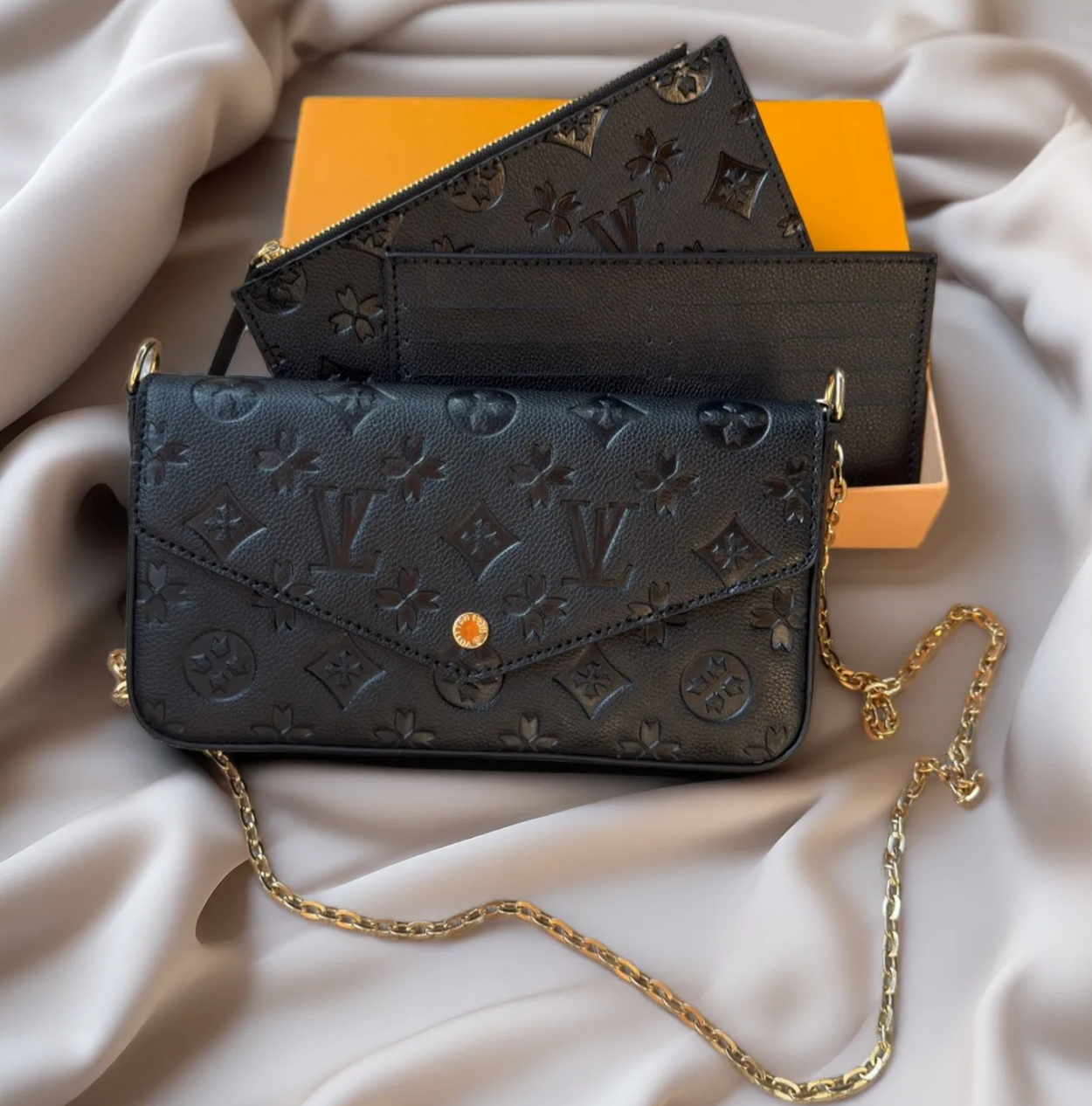 10A Designer Shoulder Bags 3/p Set Top Luxury Designer Wallet Shoulder Bag Women Classic Flower Pochette Felicie Bag Leather Clutch Tote Messenger bags 2026