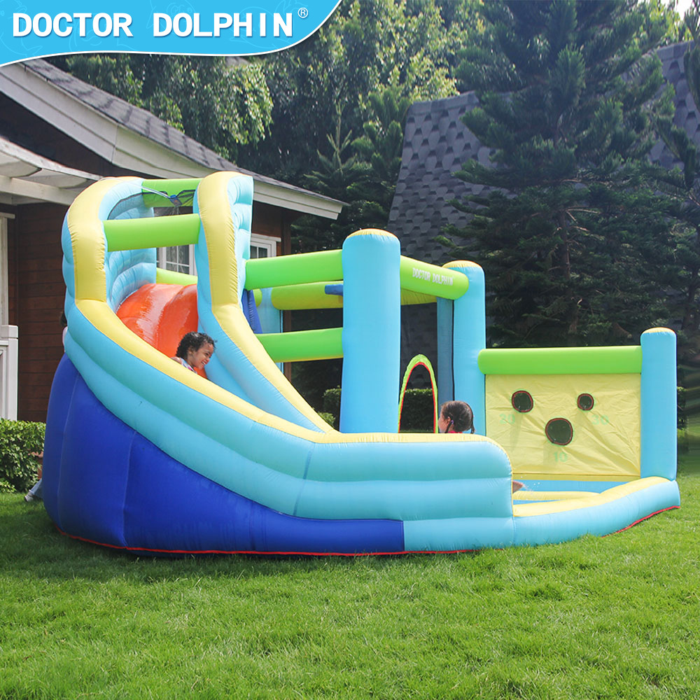 wholesale Commercial Colorful Inflatable Bounce House With Pool For Kids Backyard Water Slide Combo Jumping Bouncer Outdoor